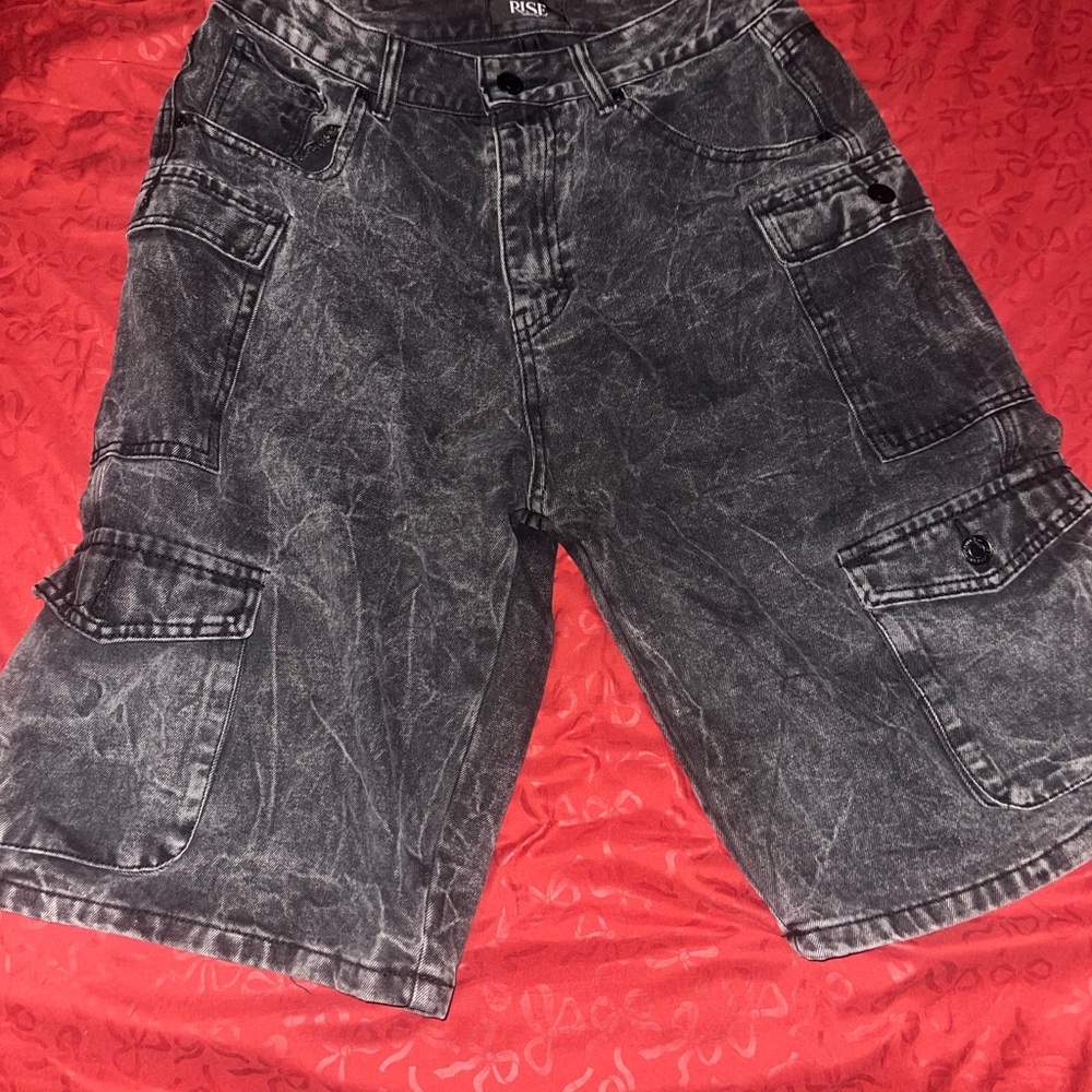 Women's Gray Cargo Shorts